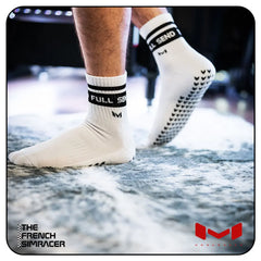 Full Send White Socks by Moradness - The French Simracer