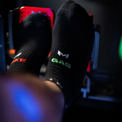 Chaussettes Simracing Brake & Gas Courtes par Moradness - The French Simracer
