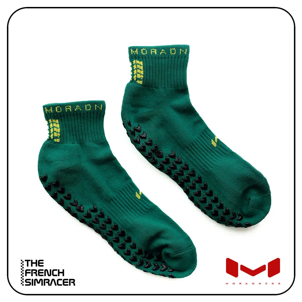 Green Sim Socks Ankle by Moradness - The French Simracer