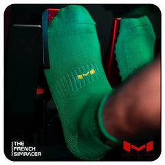 Green Sim Socks Ankle by Moradness - The French Simracer