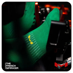 Green Sim Socks Ankle by Moradness - The French Simracer