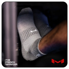 Grey Sim Racing Socks (Ankle) by Moradness - The French Simracer