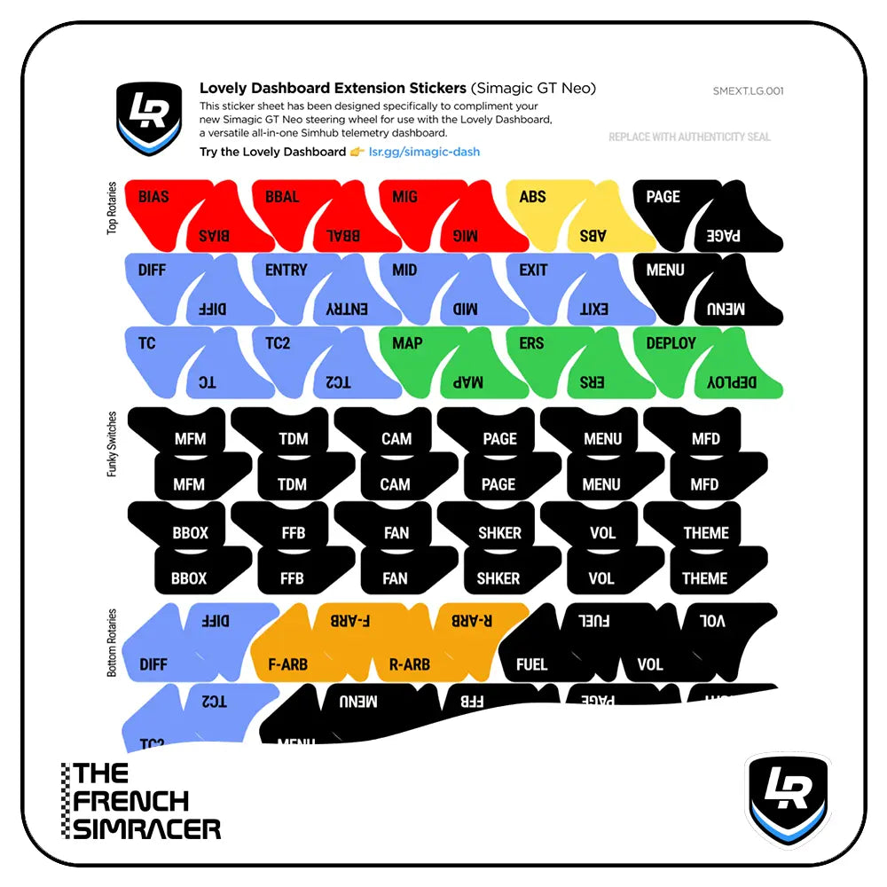 Lovely Sim Racing Rotary Dial Extensions (Simagic GT Neo) - The French Simracer