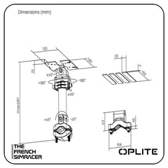 OPLITE R8 / S8 Stream Deck Arm – Black - The French Simracer