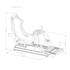 Cockpit simracing Oplite R8 Fury Simracing Blanc - The French Simracer