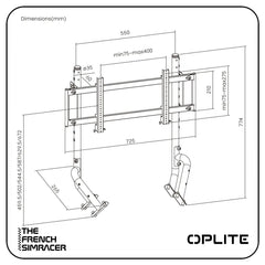 Oplite R8 Single Monitor Mount – White - The French Simracer