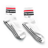 Pro Driver White Sim Socks by Moradness - The French Simracer