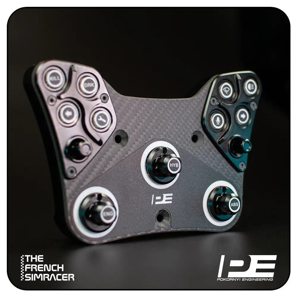 Rally Button Plate - Pokornyi Engineering - The French Simracer