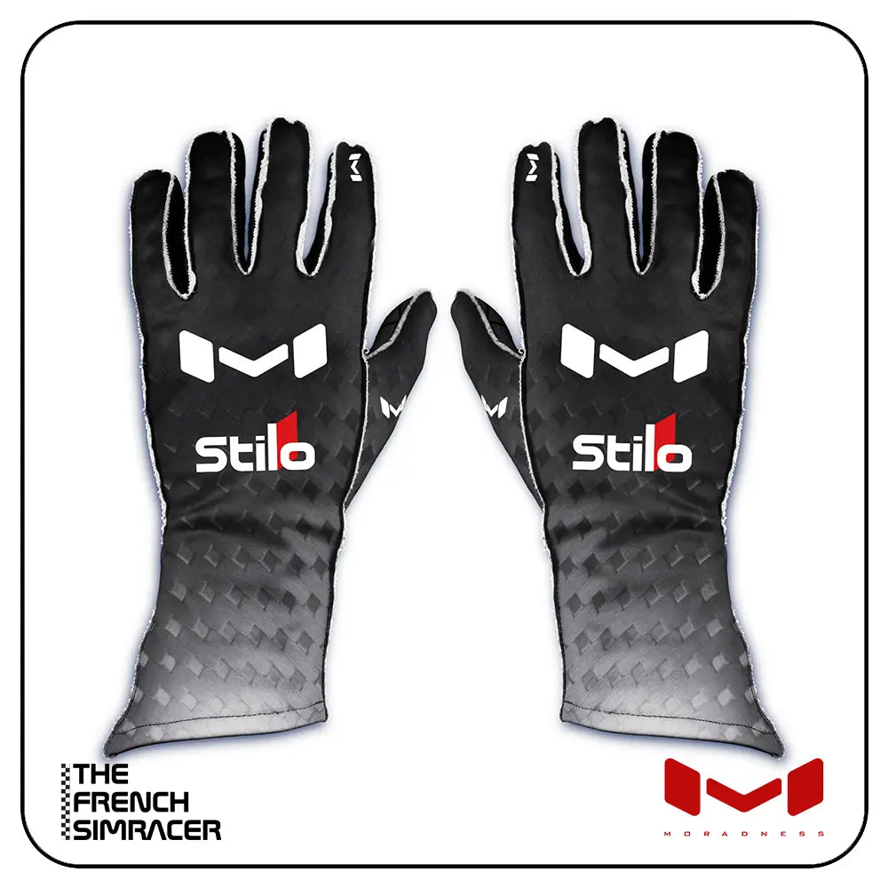 Raw Carbon Gloves by Moradness - The French Simracer