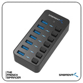 Sabrent 7-Port USB 3.0 Hub with Individual Power Switches (HB-BUP7) - The French Simracer