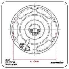 Simube QR2 Base side (70mm PCD) - The French Simracer