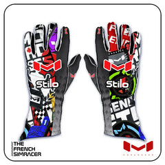 Stickered Up Gloves by Moradness - The French Simracer