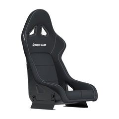 Sim-Lab S1 Sport GT bucket seat, black fabric, three-quarter view