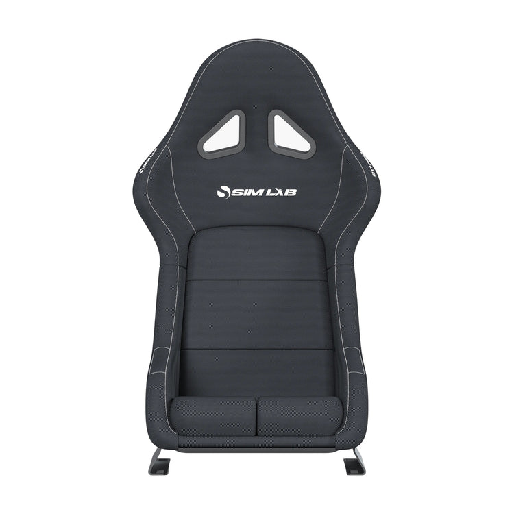 Sim-Lab S1 Sport GT bucket seat, black fabric, front view