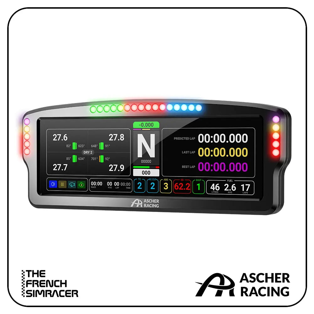 Ascher Racing Dashboard 8” - The French Simracer