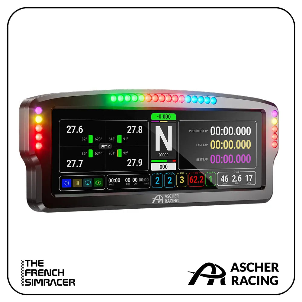 Ascher Racing Dashboard 8” - The French Simracer