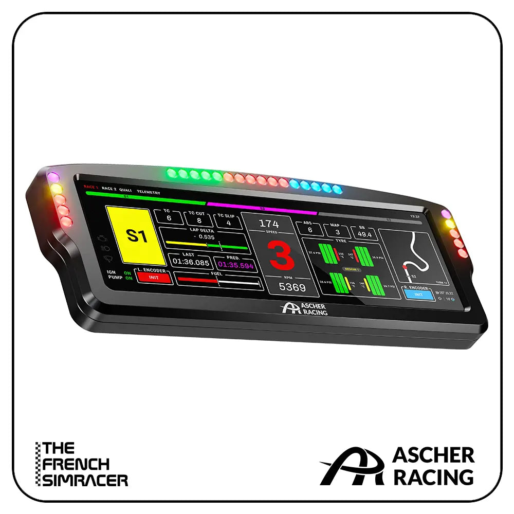 Ascher Racing Dashboard 8” - The French Simracer