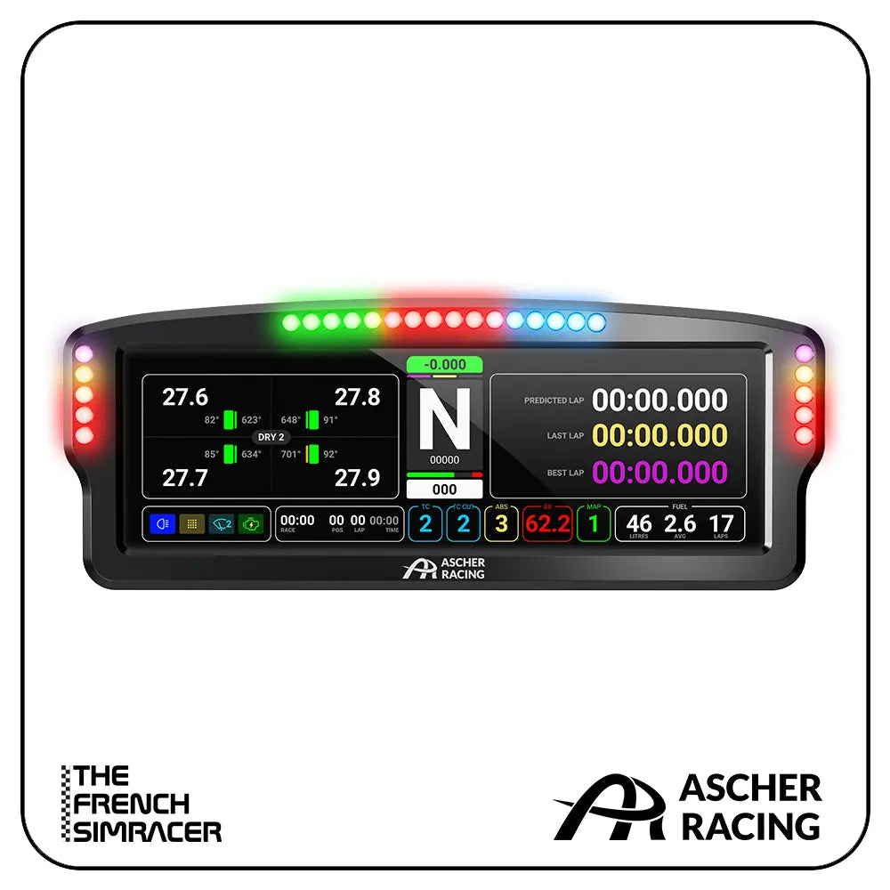 Ascher Racing Dashboard 8” - The French Simracer