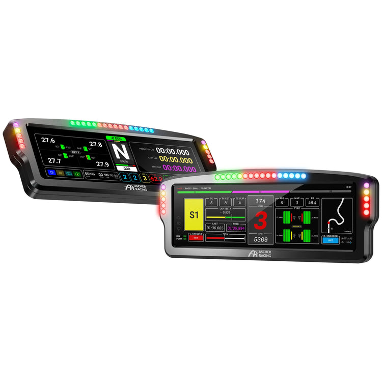 Ascher Racing 8" Dashboard, 1200 x 400 resistive touchscreen