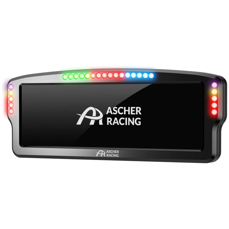 Ascher Racing 8" Dashboard, SimHub dashboard with flag LEDs