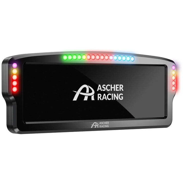 Ascher Racing 8" Dashboard, 16 shift lights and 10 flag LEDs