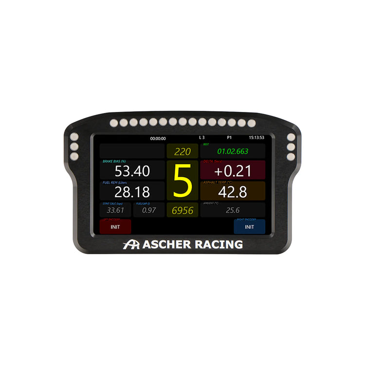 Ascher Racing 4" / 5" Dashboard, CNC-machined anodised aluminium housing, 18 mm thick (view 12)