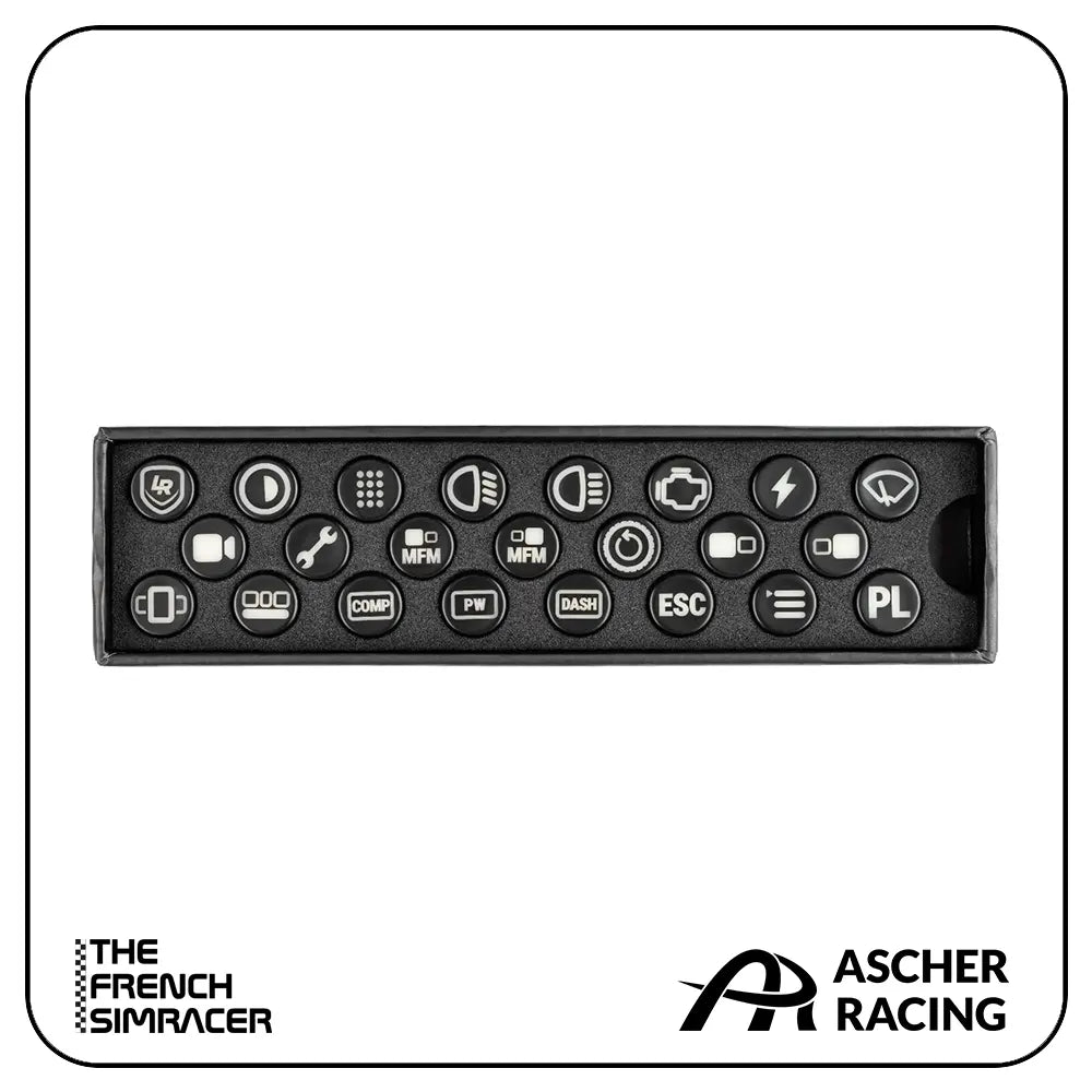 Ascher Racing x Lovely Sim Racing Button Caps - The French Simracer