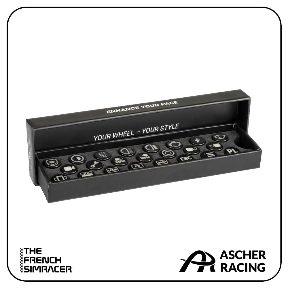 Ascher Racing x Lovely Sim Racing Button Caps - The French Simracer