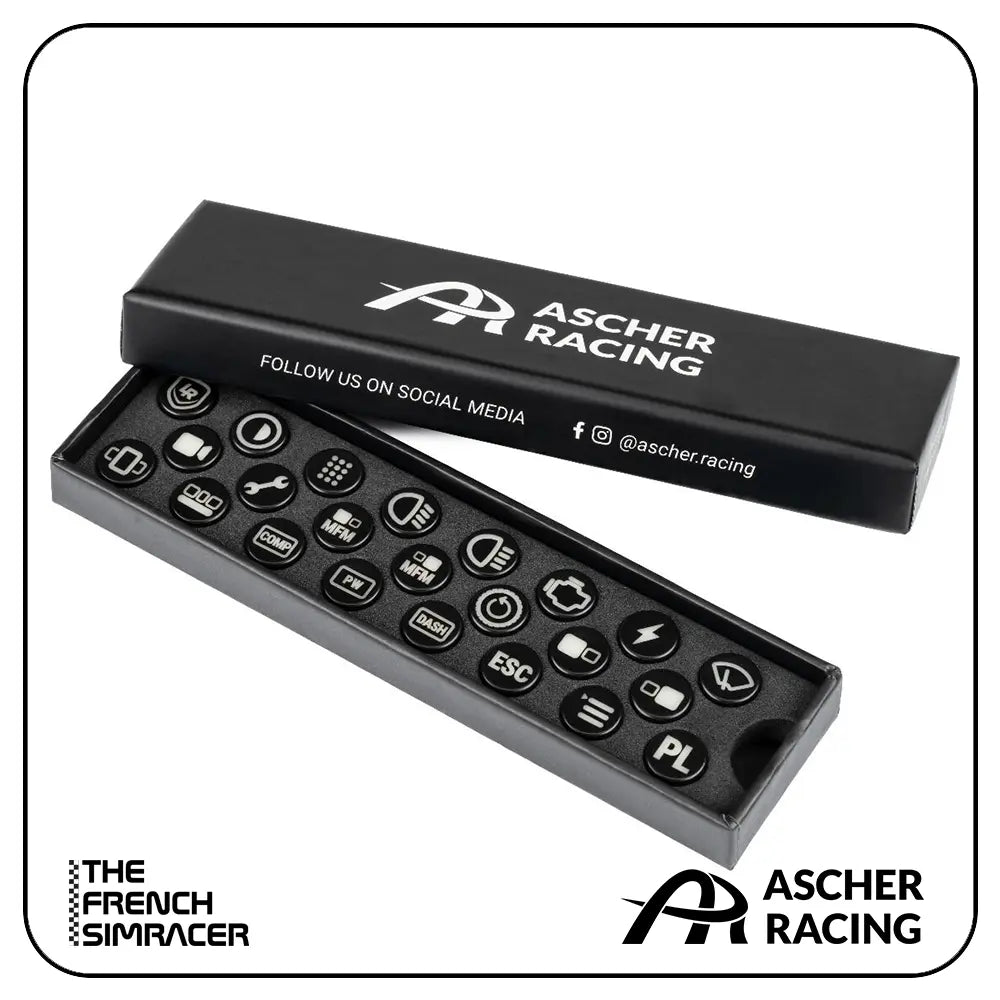 Ascher Racing x Lovely Sim Racing Button Caps - The French Simracer