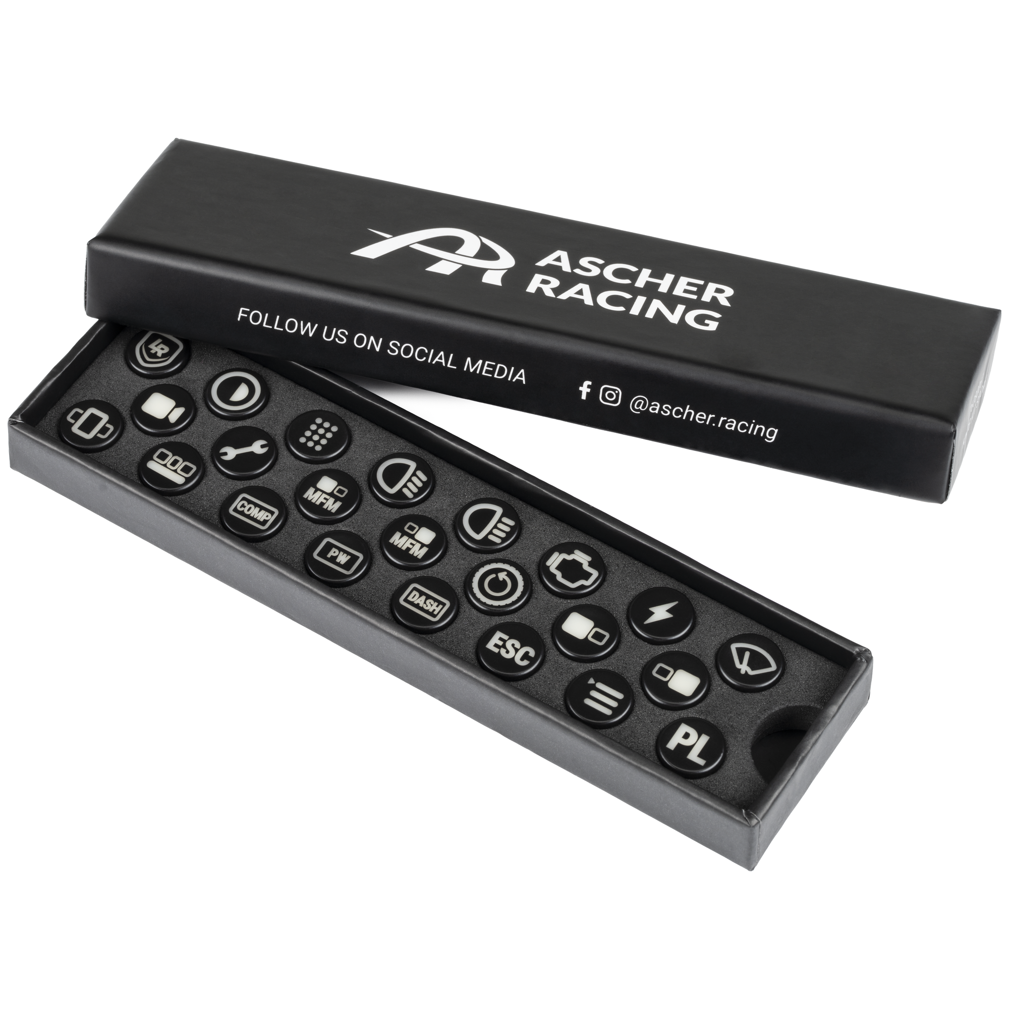 Ascher Racing x Lovely Sim Racing Button Caps - The French Simracer