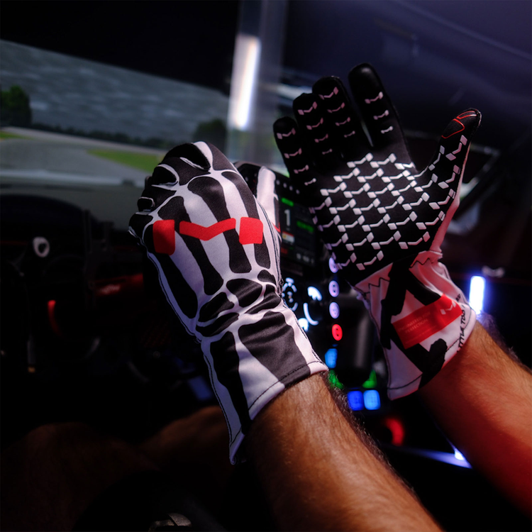 Gants Bones X-Ray par Moradness - The French Simracer