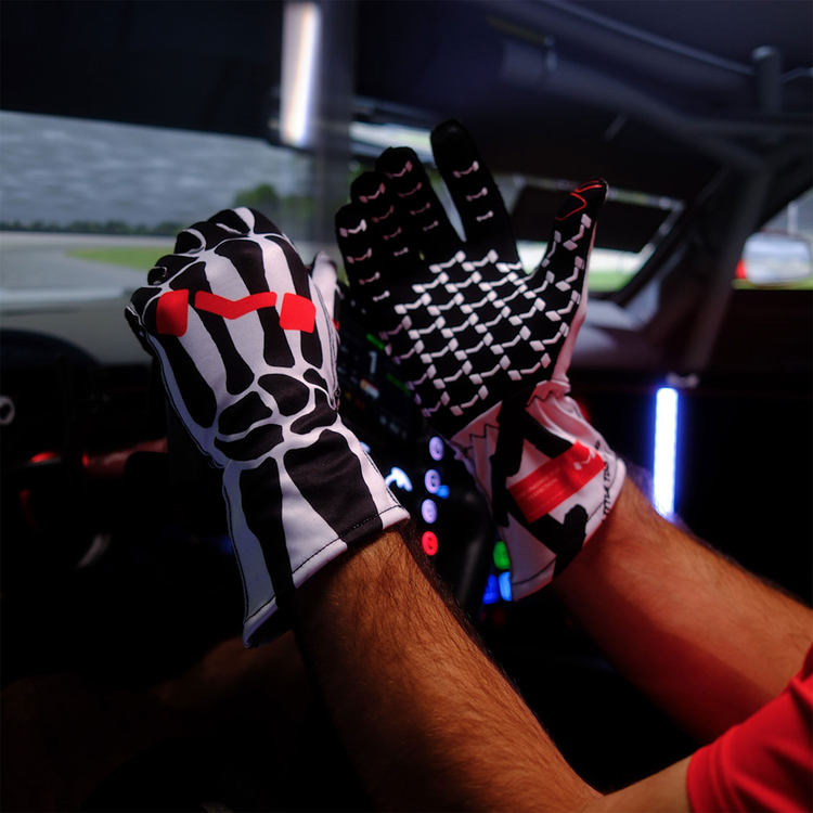 Gants Bones X-Ray par Moradness - The French Simracer