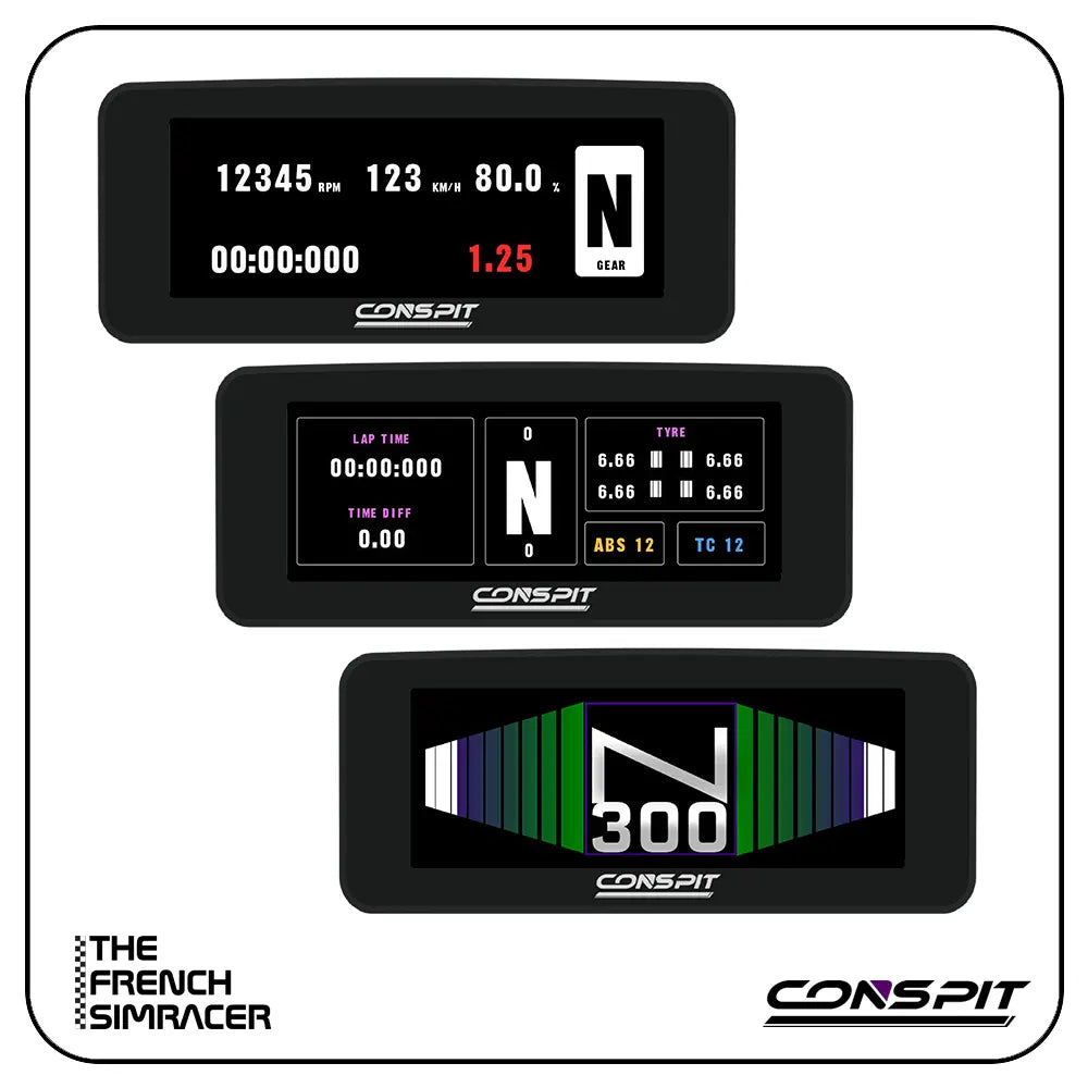 CONSPIT CSD Nano – Compact Telemetry Dashboard for ARES Wheelbases - The French Simracer