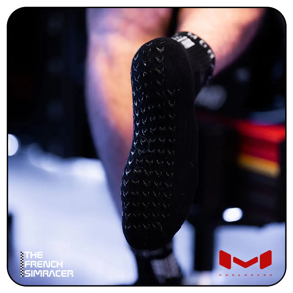 Classic Black Sim Socks (Ankle) by Moradness - The French Simracer
