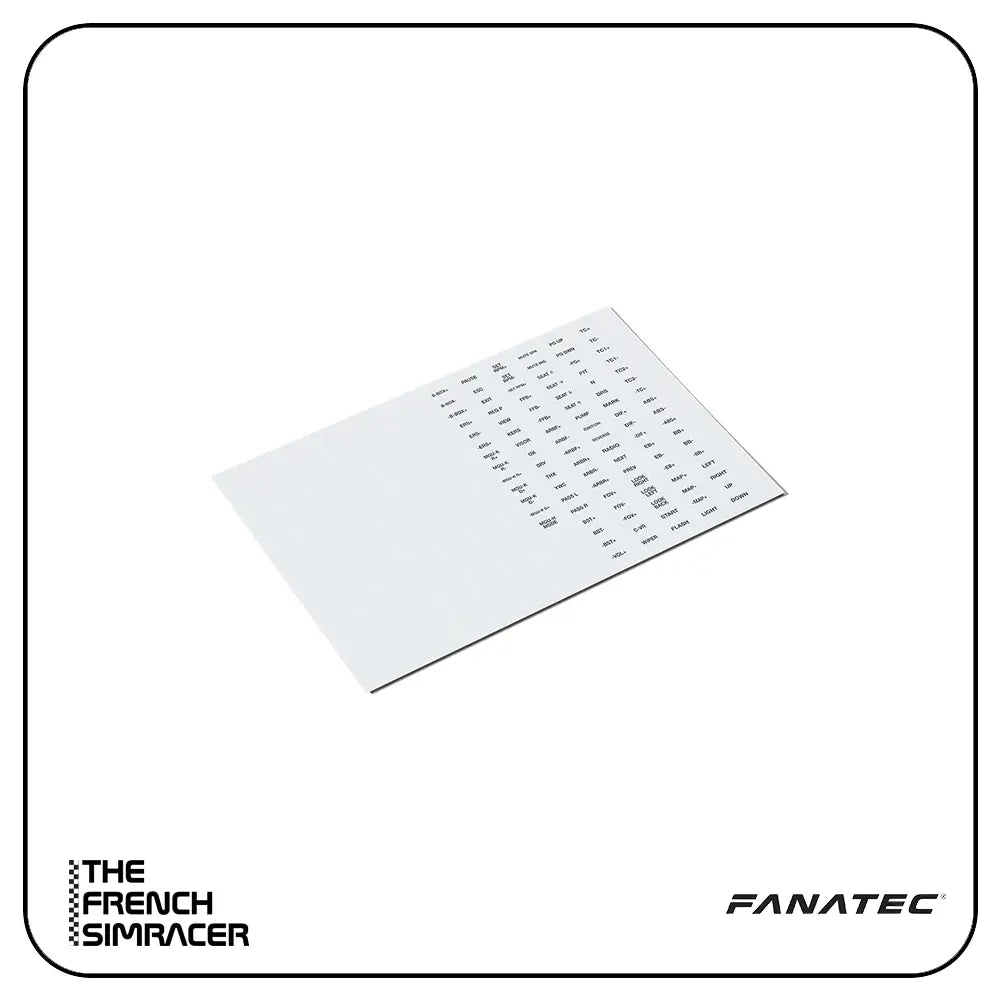 Fanatec Button Caps and Sticker Set - The French Simracer