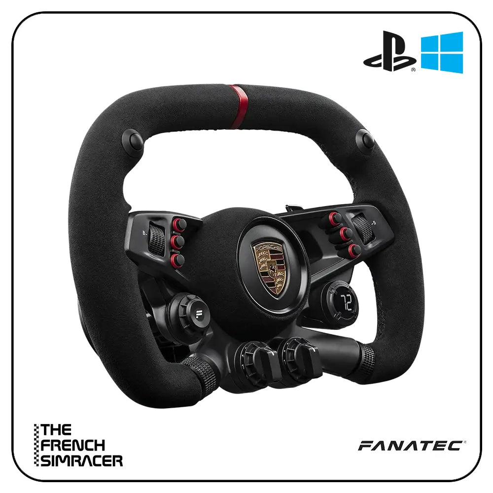 PC用ゲームコントローラー・コンバーター FANATEC CSL STEERING PORSCHE VISION GT Fanatec CSL Elite Porsche Vision GT Wheel | The French Simracer