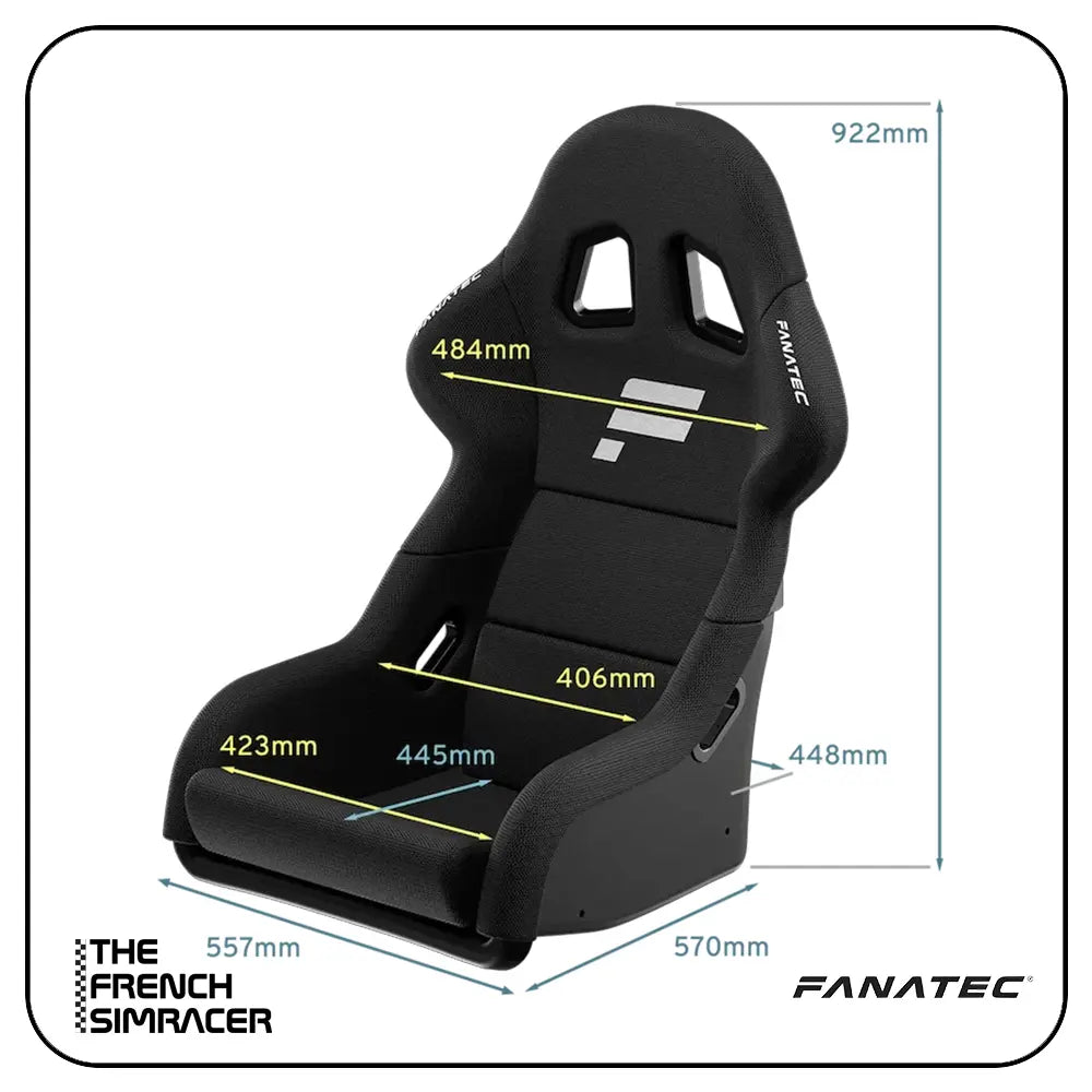 Fanatec GT Cockpit Seat – Black - The French Simracer