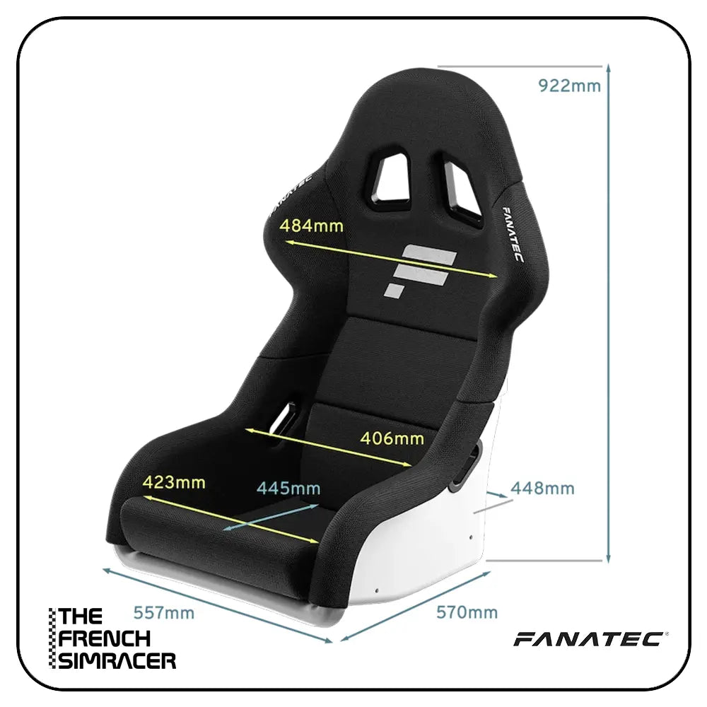 Fanatec GT Cockpit Seat – White - The French Simracer