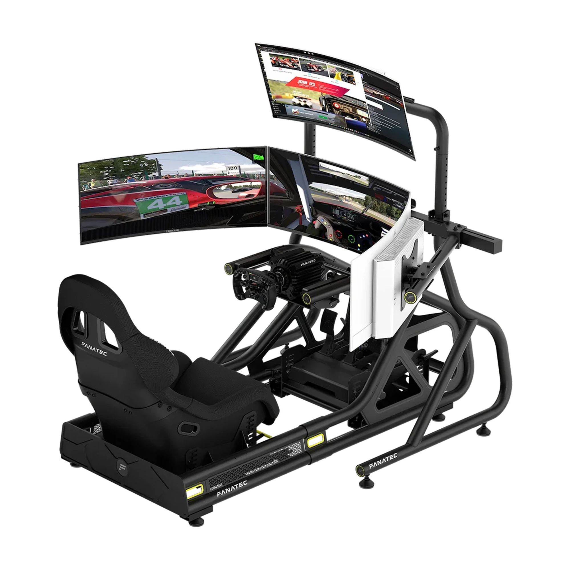 Fanatec GT Cockpit Triple Monitor Expansion Kit (black) - The French Simracer