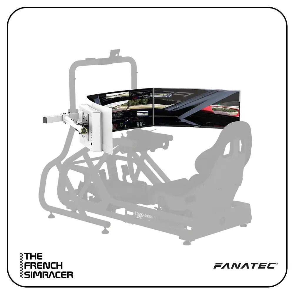 Fanatec GT Cockpit Triple Monitor Expansion Kit (white) - The French Simracer