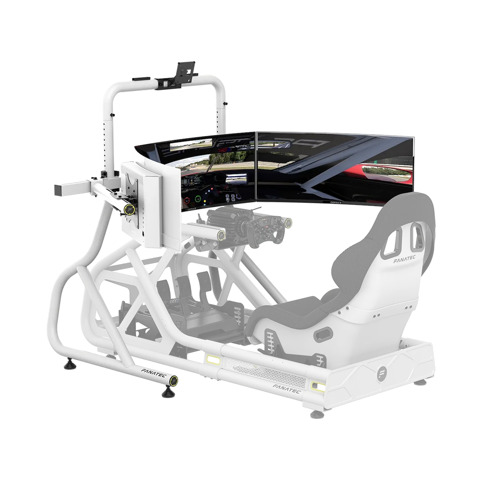 Fanatec GT Cockpit Triple Monitor Expansion Kit (white) - The French Simracer