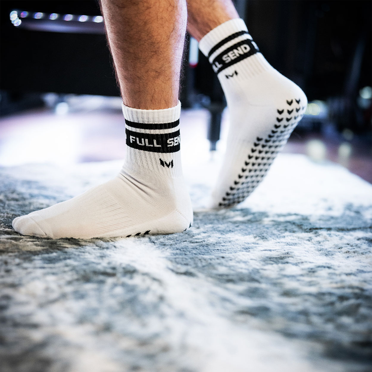 Chaussettes Full Send Blanches par Moradness - The French Simracer