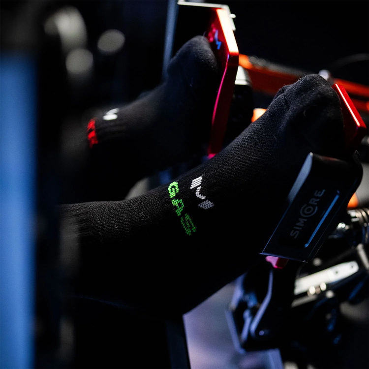 Chaussettes Simracing Brake & Gas Courtes par Moradness - The French Simracer