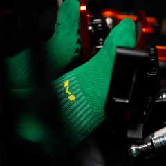 Chaussettes Simracing Vertes Basses par Moradness - The French Simracer