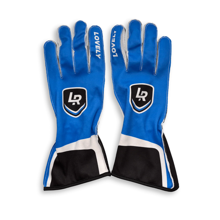 Lovely Sim Racing Gloves Long v2 (Blue) - The French Simracer