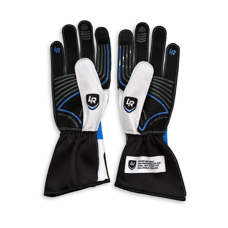 Lovely Sim Racing Gloves Long v2 (Blue) - The French Simracer
