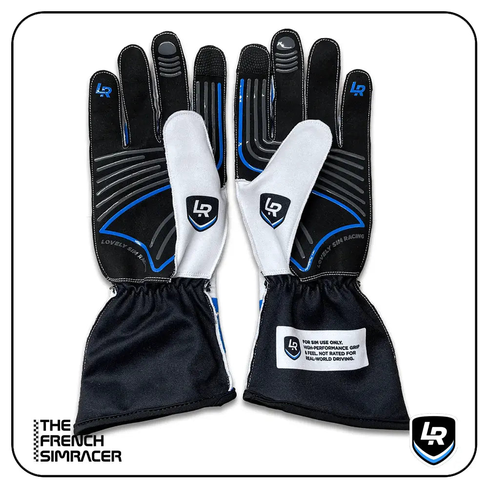 Lovely Sim Racing Gloves Long v2 (White) - The French Simracer