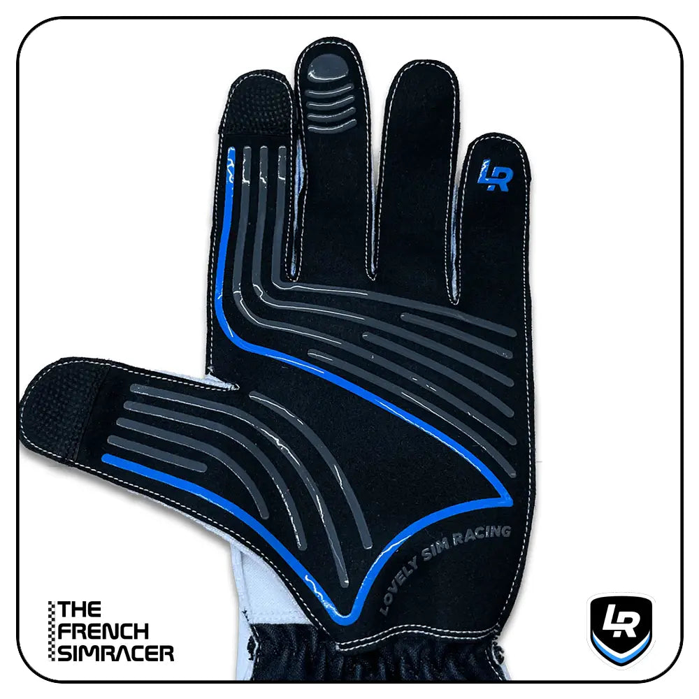 Lovely Sim Racing Gloves Long v2 (White) - The French Simracer