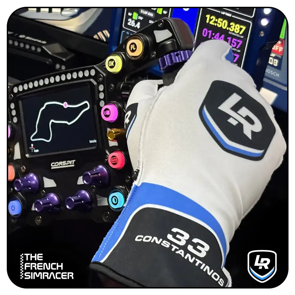 Lovely Sim Racing Gloves Long v2 (White) - The French Simracer