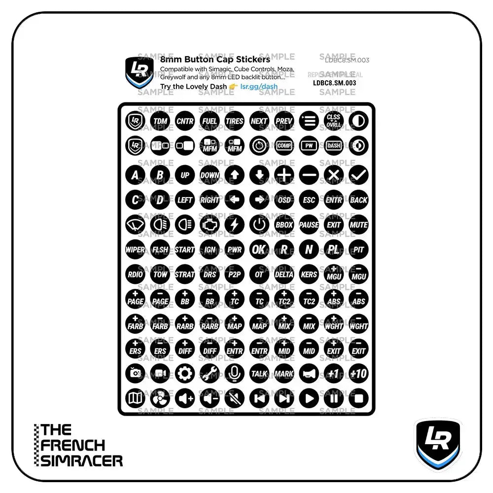 Lovely Sim Racing - Pack d'Autocollants pour Boutons 8mm (2025) – The ...